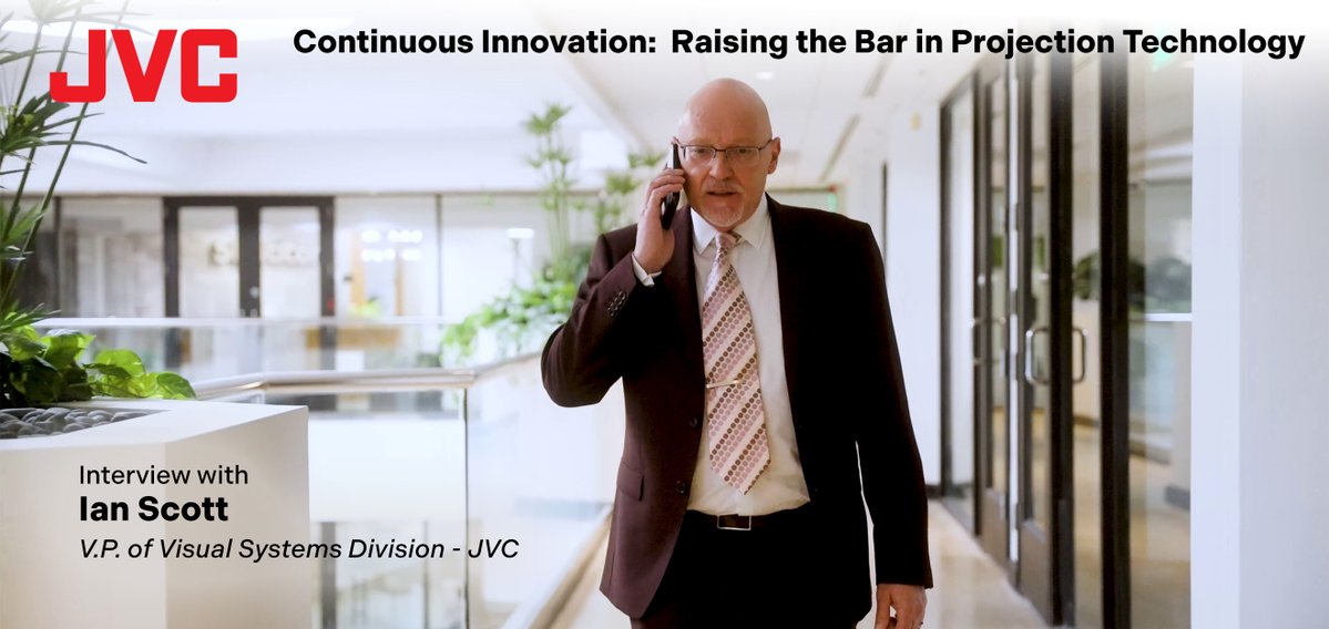 JVC_USA's tweet image. Ian Scott, VP of @JVC_USA Projectors' Visual Systems Division, discusses the continuous innovation from JVC, highlighting several notable advances that consistently raise the bar for projection technology. youtu.be/fA_UXolZPa8
 
#JVC #JVCProjectors #JVCUSA #D_ILA #BLU_Escent