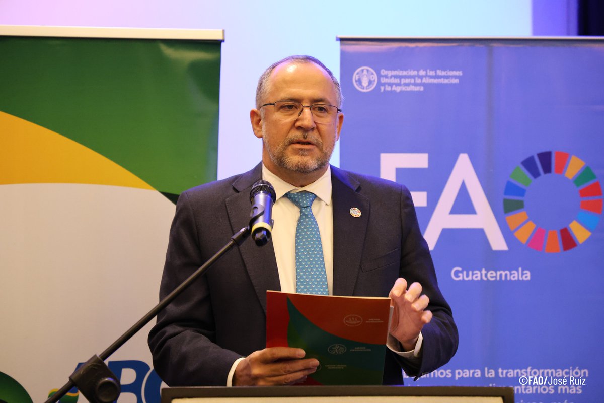 FAOGuatemala's tweet photo. 🗣️@Rafael_ZavalaG, Representante de @FAO🇬🇹: “La cooperación Sur–Sur triangular, ha demostrado que las soluciones más efectivas provienen de contextos similares, donde se trata de replicar modelos, sino de adaptar aprendizajes a la realidad local”.

#ZARC https://t.co/JnIVNlUzQj