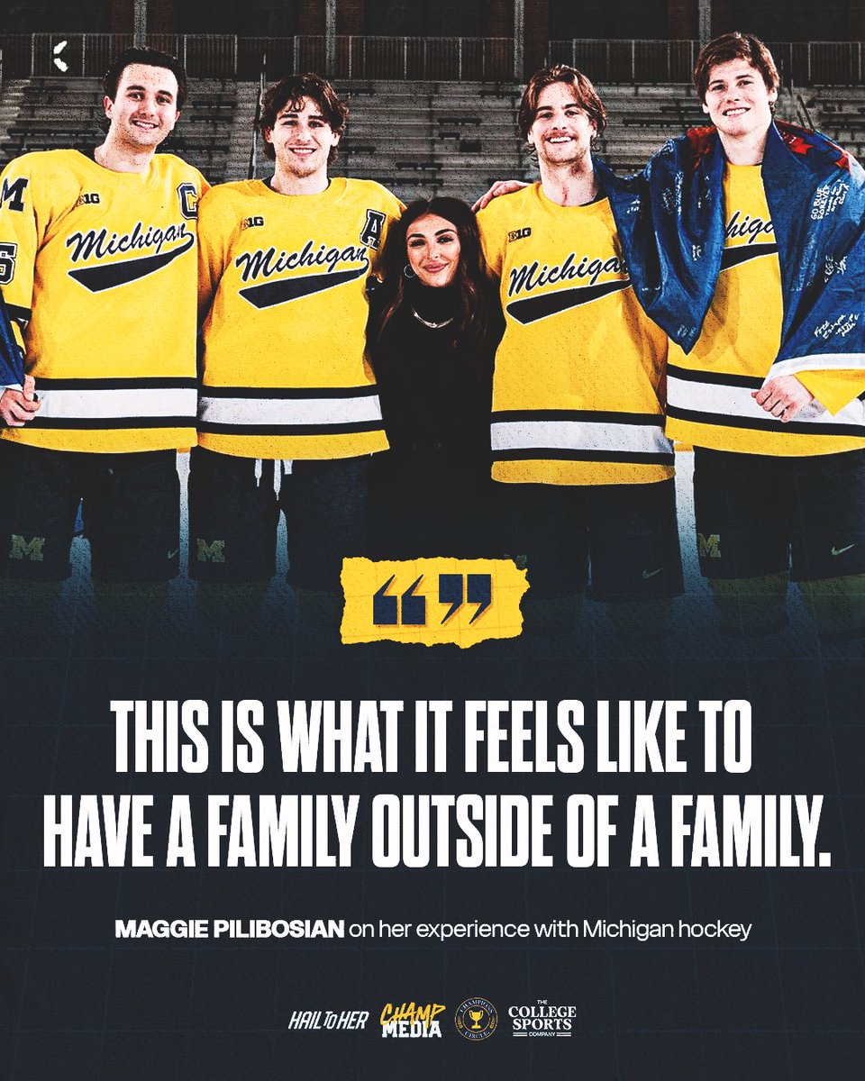 ChampMediaCo's tweet photo. For @magpilbo @umichhockey became family in every sense 💪〽️ https://t.co/qiLQguyzZB