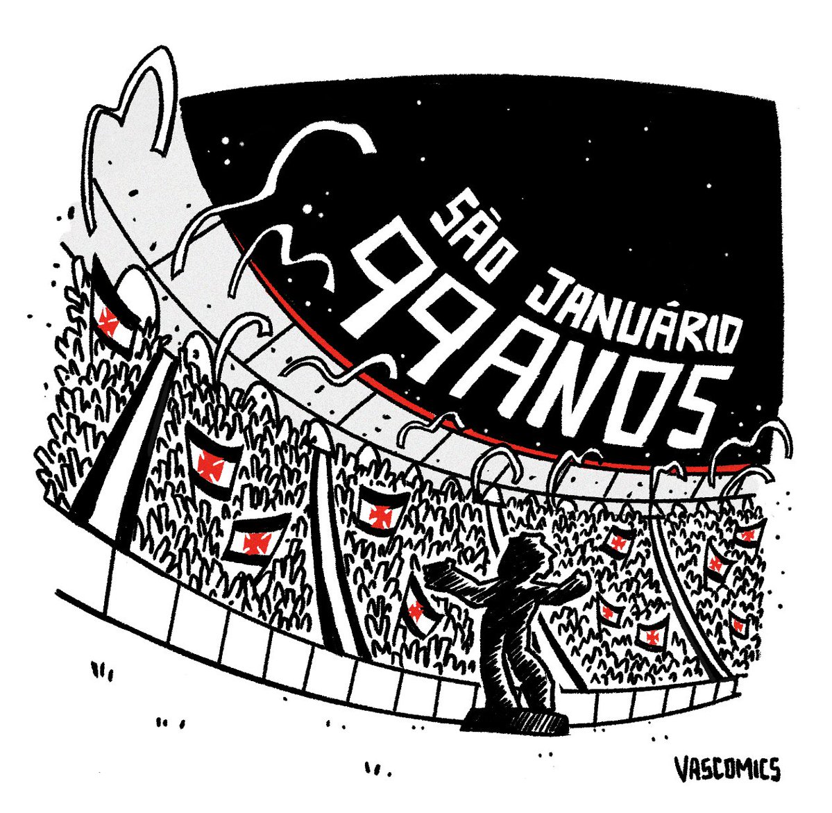 99 anos de história, luta e paixão 
Parabéns, São Januário 💢🏴🏳️