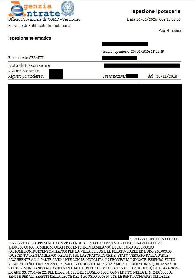 BowesChay's tweet image. Ukrainian journalist Diana Panchenko @Panchenko_X has produced proof that Ukraines Mayor of Dnipro, Boris Filatov,  purchased an €8.5 million villa on Lake Como in Italy in 2018. 

The property is registered in the name of his daughter, Kateryna Filatova, according to Italian