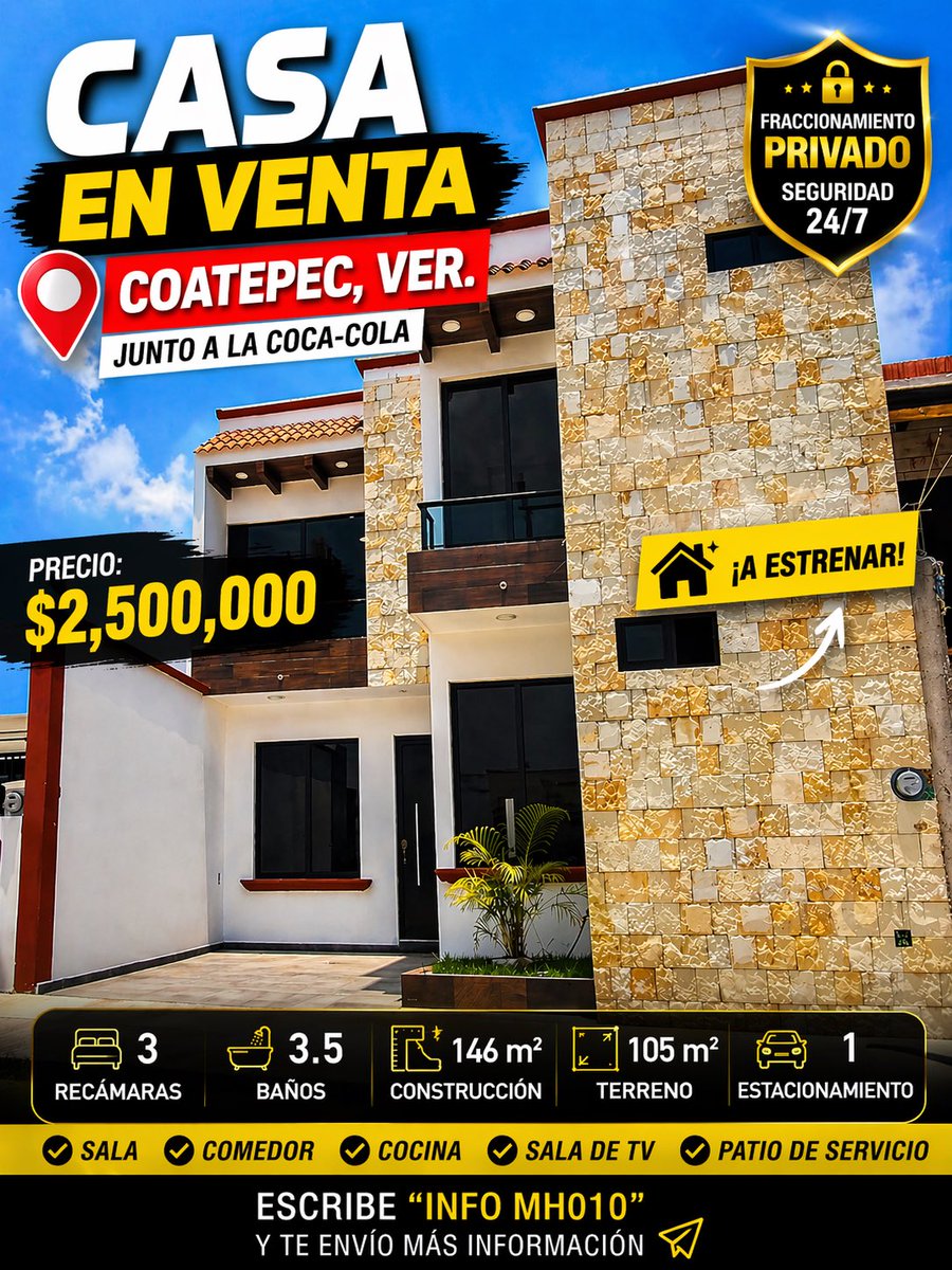 CrocheMx's tweet photo. Casa en venta en Coatepec Veracruz dentro de fraccionamiento privado 🔥

#CoatepecVeracruz #CasaEnVentaEnCoatepec #CasasEnVentaVeracruz #FraccionamientoPrivado #BienesRaicesVeracruz #CrocheBie https://t.co/OHB39iRzwA