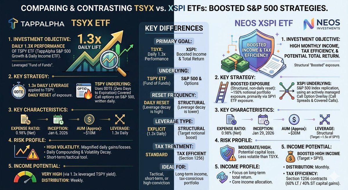 MarkusCarter17's tweet image. $TSYX from @TappAlphaFunds, and $XSPI from @NEOSInvestments.  After you compare the 2, what's better for YOUR income portfolio? 🤓 
#yield #dividends #income