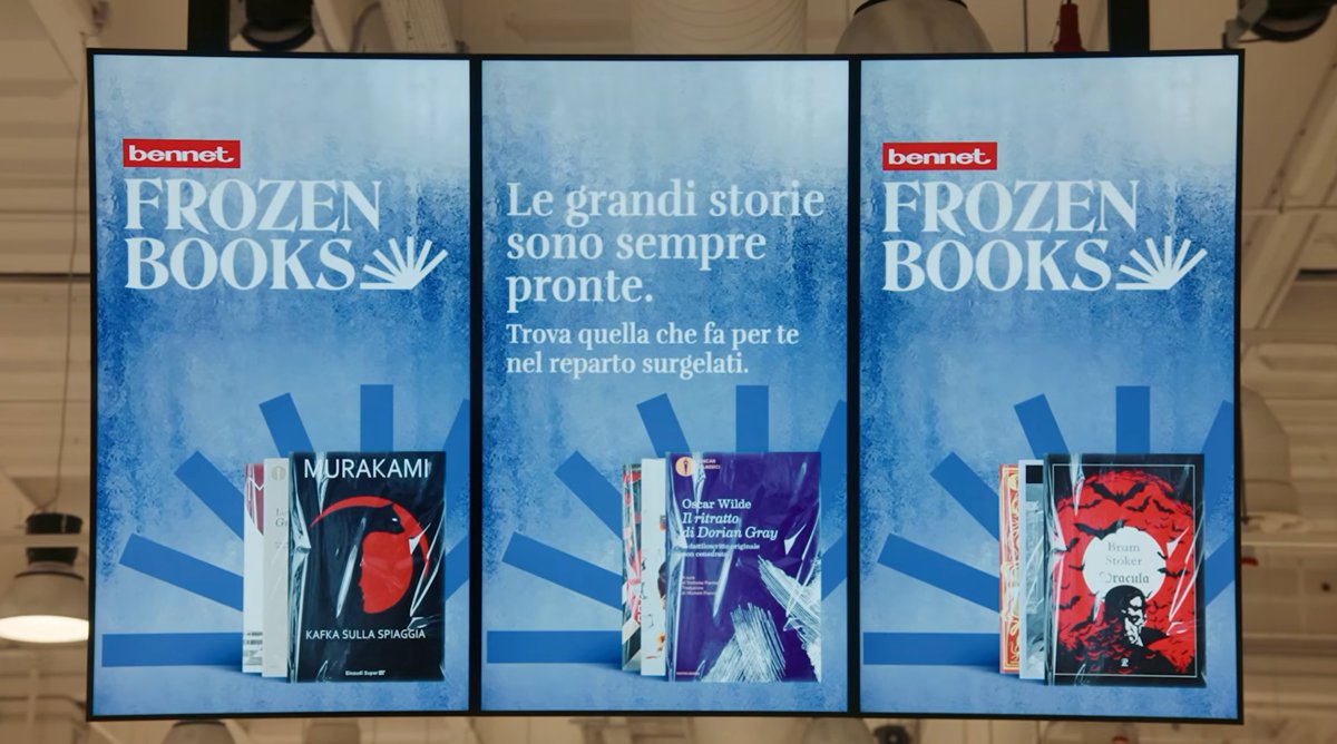 Besteverad's tweet image. Bennet turns freezer aisles into libraries with “Frozen Books.” A smart blend of retail, culture &amp;amp; creativity. #Advertising #RetailMarketing #CreativeCampaign #besteverad
besteverad.com/bennet-returns…