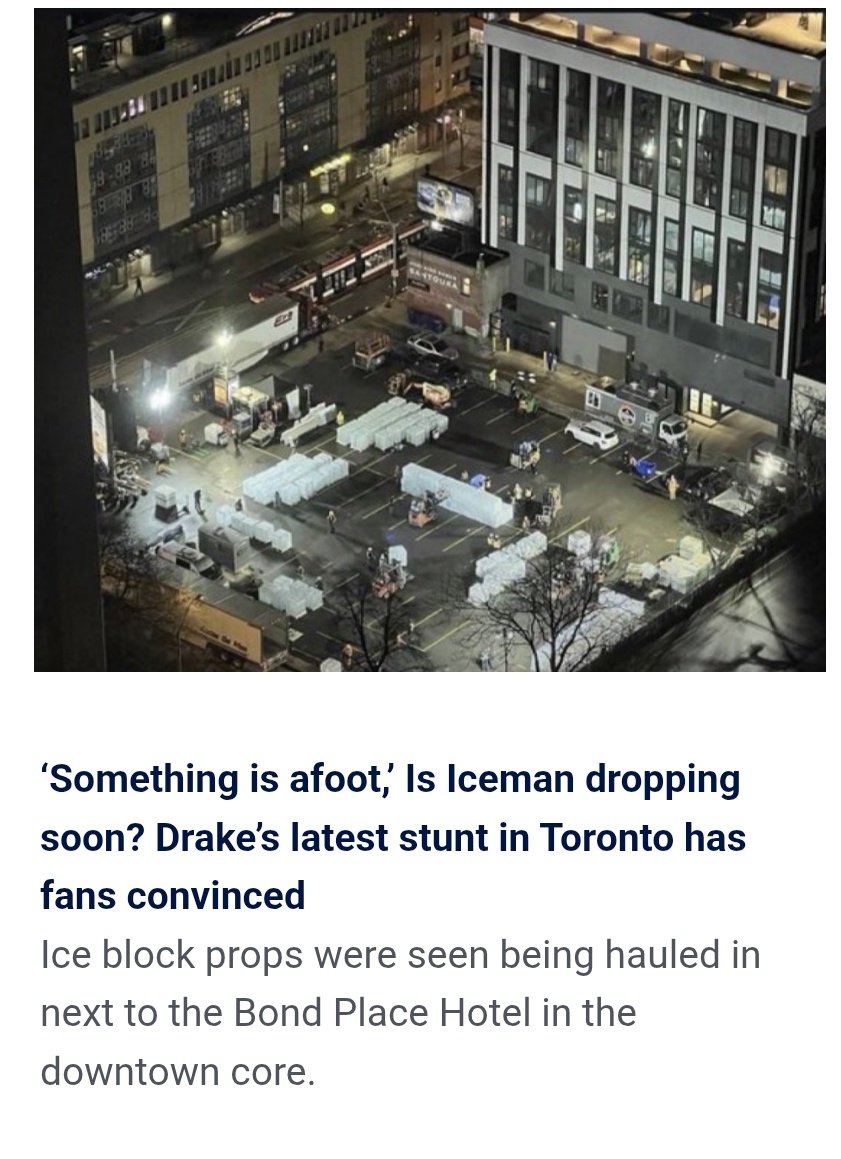 ElenaMikhailova's tweet image. Can you tell me @JoshMatlow who gave an approval to @Drake to install ice on the street of #Toronto and how much did he pay to the city to get the right to do it? Thanks.