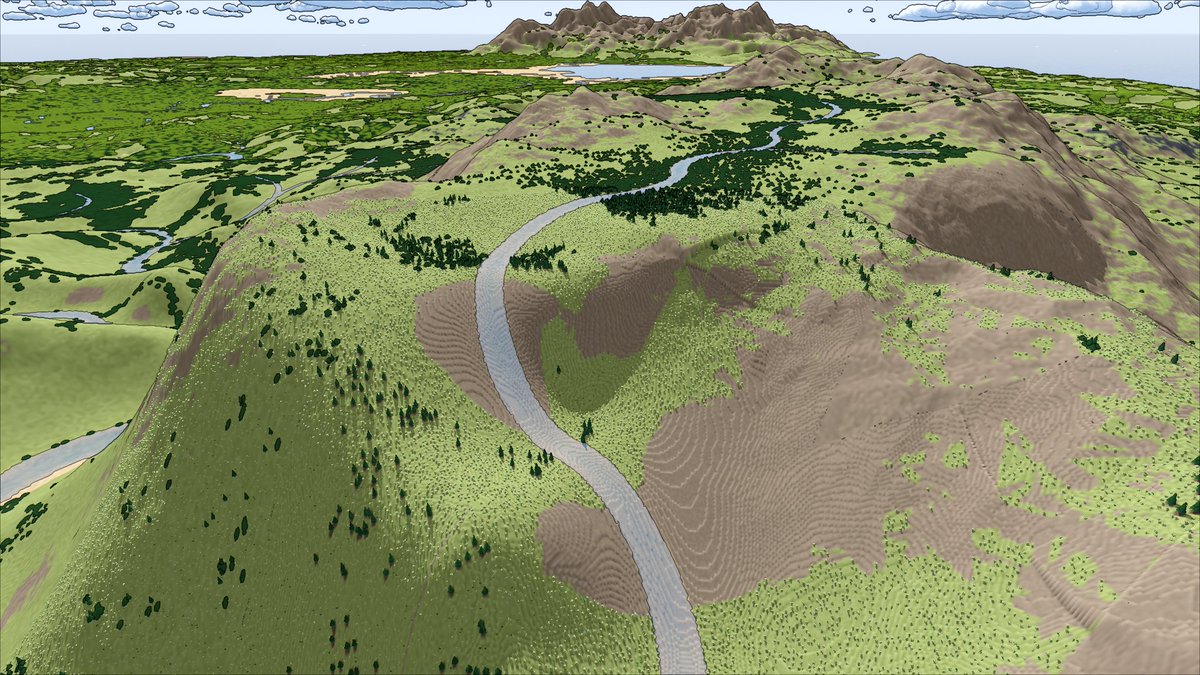 lisyarus's tweet image. Improved river height interpolation using cubic splines, fixed some weirdness on river banks &amp;amp; deltas. Still hunting a few remaining discontinuities...

#indiedev #gamedev #indiegames