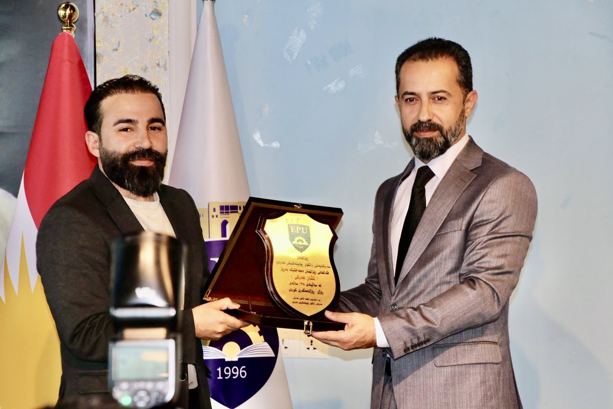 ShvanHarki's tweet photo. Honored to be a panelist at EPU for the 128th Kurdish Journalism Day! 
Shared insights on global media standards, the power of foreign-language outreach, and AI’s role in future-proofing the next generation of journalists. 🚀
#KurdishJournalismDay #Journalism #AI #Kurdistan https://t.co/onUsu1HaDN