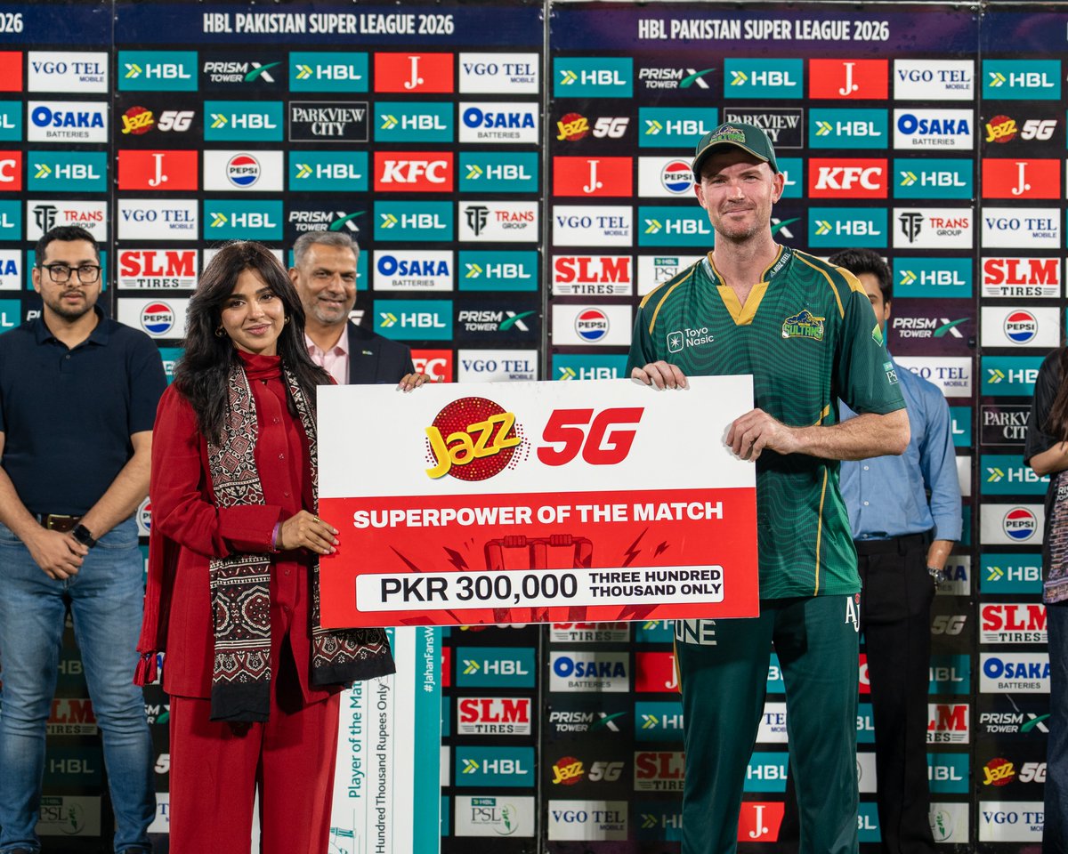 thePSLt20's tweet image. Glimpses from the post-match ceremony 📸

#HBLPSL11 |#NewEra | #RPvMS