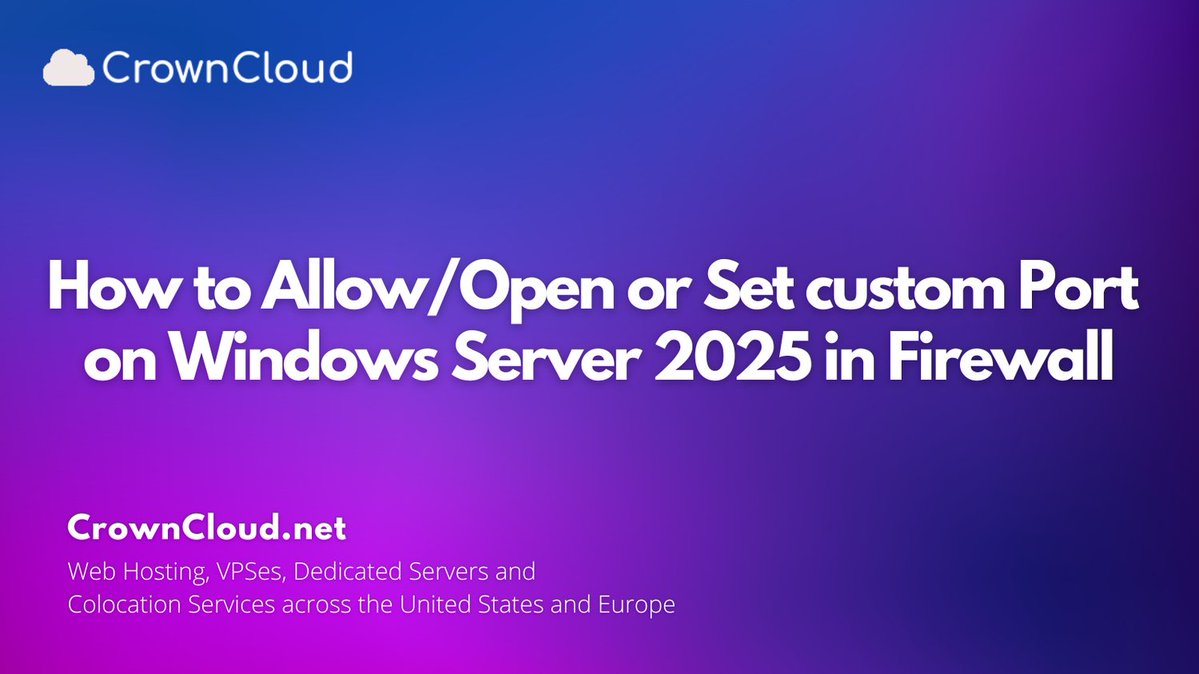crownclouds's tweet image. New Guide: Open Custom Port on Windows Server 2025

Includes:

• Create inbound firewall rule
• Allow specific port (TCP/UDP)
• Configure scope and profiles
• Verify open port

wiki.crowncloud.net/?How_to_Allow_…

#WindowsAdmin #Networking #Firewall #DevOps