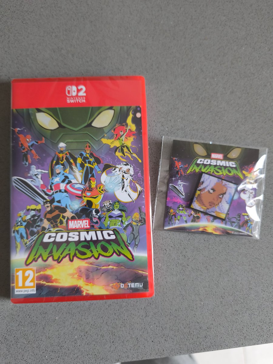 Nueva llegadita a casa, este brutal Cosmic Invasion en version para #Nintendoswitch2 que nos traen los amigos de <a href="/MeridiemGames/">Meridiem</a>