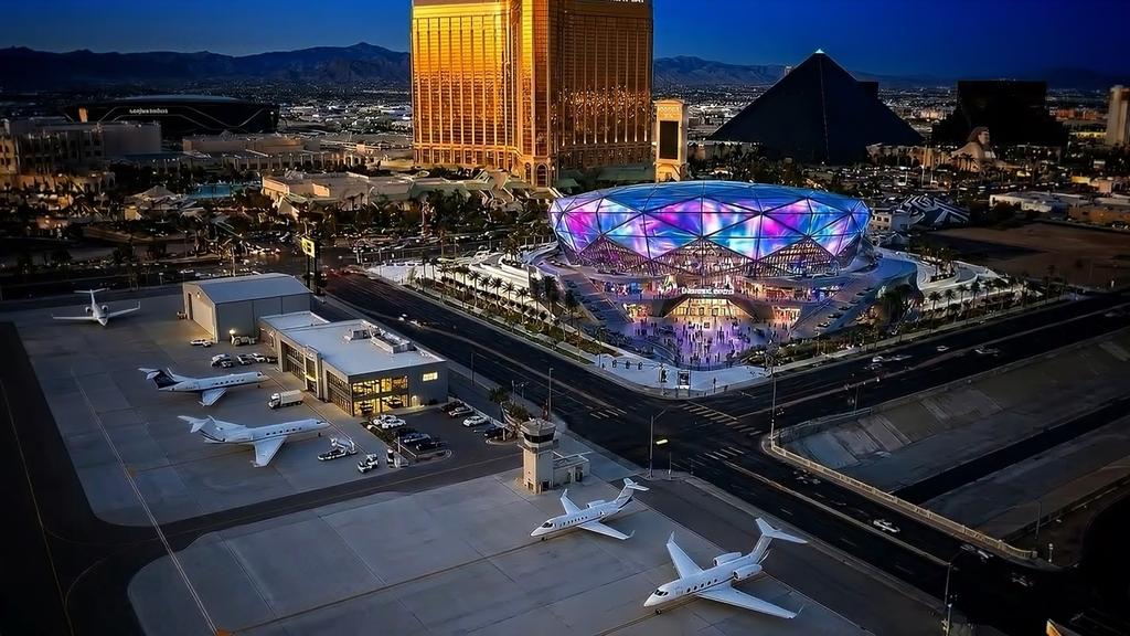 A new NBA arena project — with private jet parking — has entered the fray.

The 21,212-seat Las Vegas Diamond Arena is proposed for the south Strip, across from Mandalay Bay.

No casino affiliation, which developers say gives a future ownership group more flexibility.