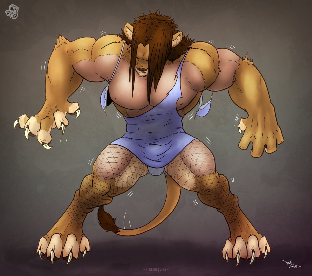 Zibyr1's tweet image. Lady changing into male werelion. Exclusive from patreon.com/zibyr Support us! #TFTuesday #TFEveryday