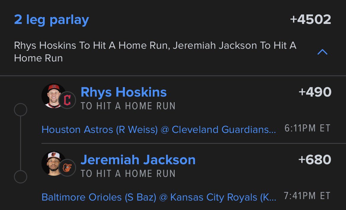 AmDaaddy's tweet image. Play #2 
Rhys Hoskins x Jeremiah Jackson 
Let’s ride 😈