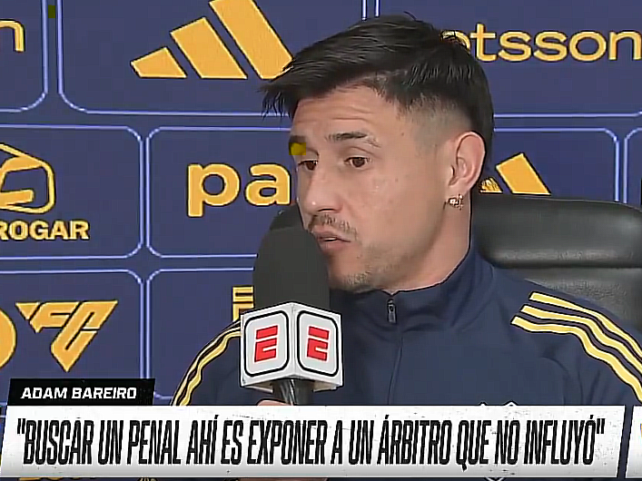 la12tuittera's tweet photo. 🗣️ADAM BAREIRO en #ESPNF3 con @MonroigDiego  s/el penal que reclamó river:

"Para mí es muy rebuscado buscar un penal ahí, situaciones así por partido se dan 6-7 veces, deberían entonces cobrar 6-7 penales por partido. De esos empujones habré recibido como 50 en mi carrera, es muy normal en el fútbol argentino, buscan exponer a un árbitro que no tuvo nada que ver y no influyó en nada en el Superclásico".