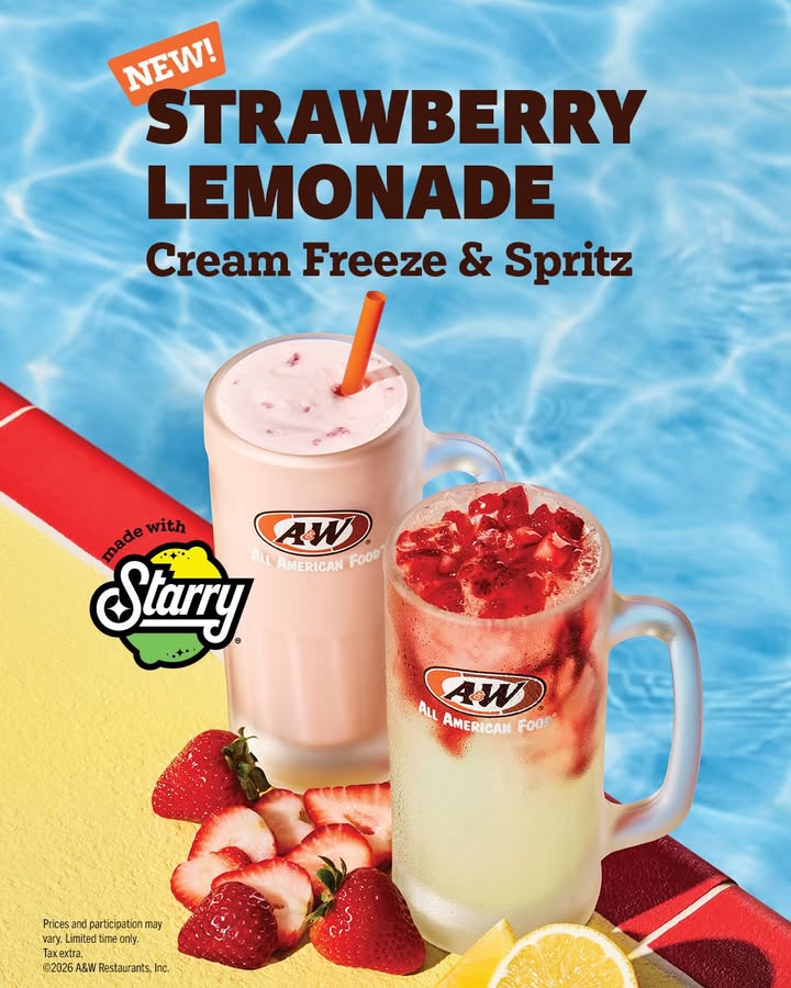 awrestaurants's tweet photo. Introducing two new summer staples. Available now! #AWRestaurants #JalepenoQuesoBacon #StrawberryLemonade #NewArrivals #LimitedTime https://t.co/aeyIFO9lez