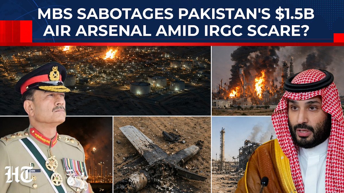 htTweets's tweet image. 🎥#WATCH | A major $1.5 billion defence deal between Pakistan and Sudan has reportedly been halted after pressure from Saudi Arabia, exposing shifting alliances amid rising tensions with Iran. The package - featuring jets, drones, and air defence systems - was meant to boost