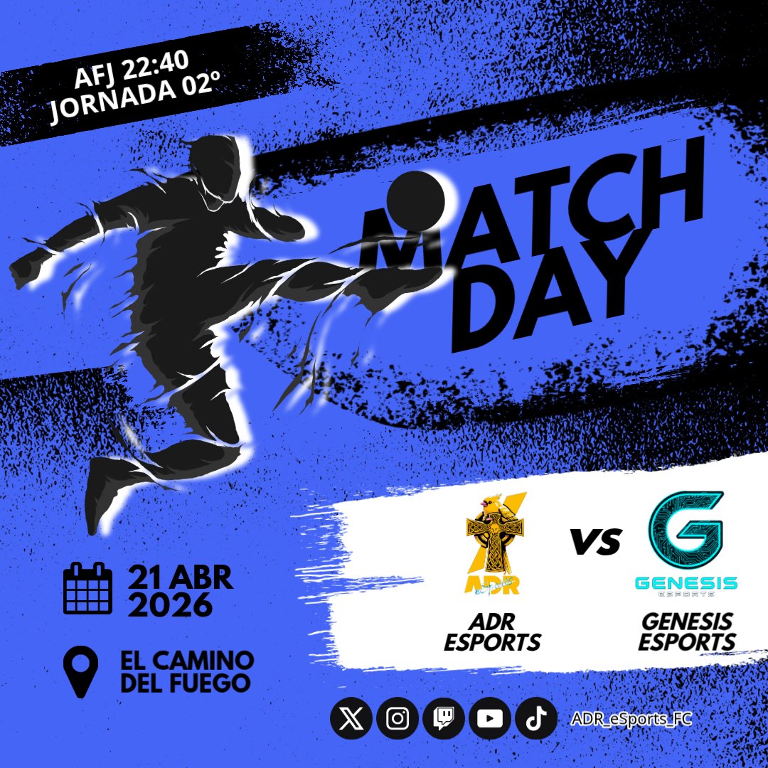 ADR_eSports_FC's tweet photo. ~ ⚜️💛💙 ~ | COMPETICION | ~ ⚜️💛💙 ~

🏆 FINAL SEASON  @LigaTGM
⏳ 22:20 🆚 @StreetLegendsFC 
🗓️ 02º JORNADA

🏆 2º @AFJLeague
⏳ 22:40 🆚 @GENeSports_ 
🗓️ 02º JORNADA

https://t.co/OXjlYglSNu https://t.co/Xdf2zkZt7g