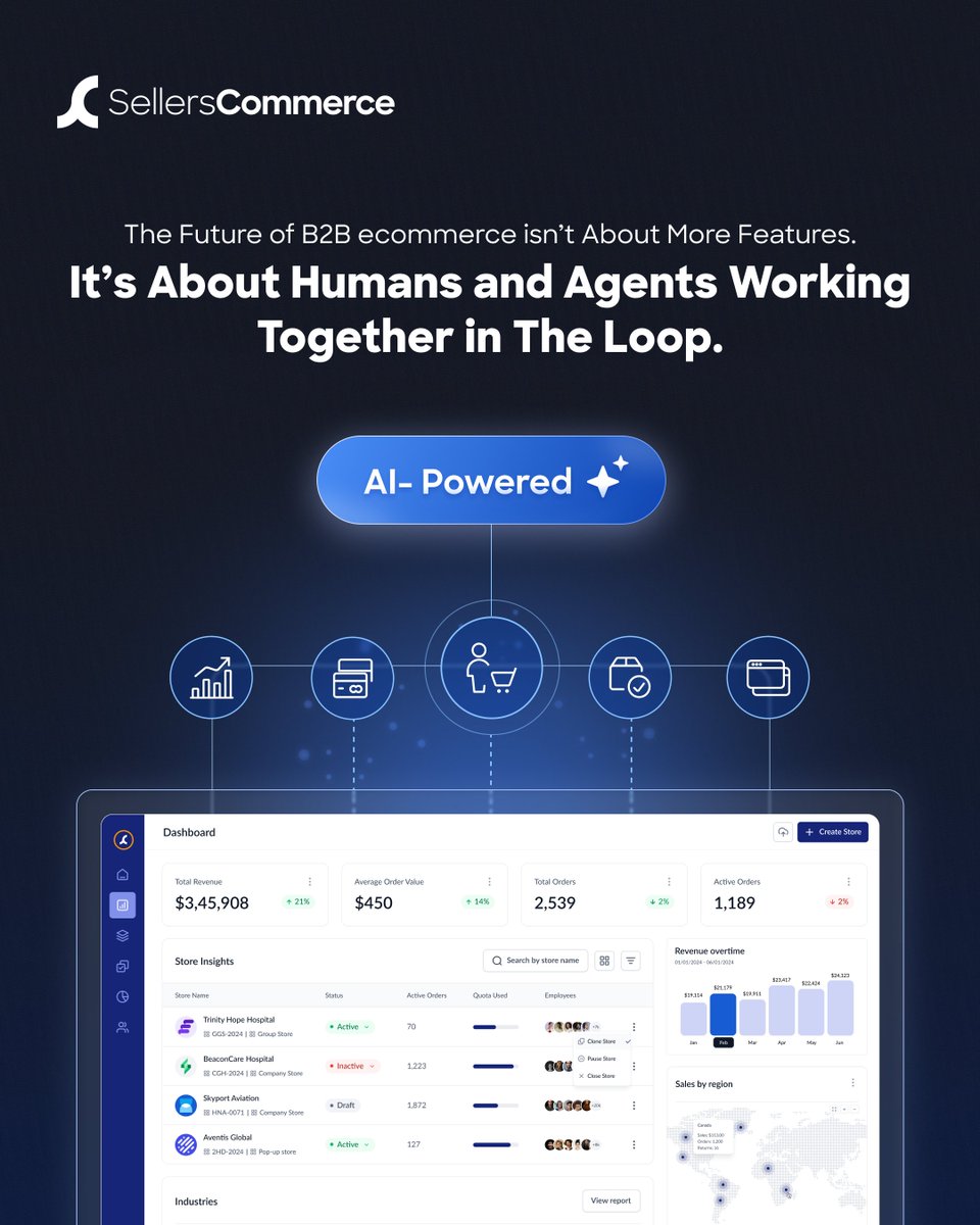 sellerscommerce's tweet image. B2B ecommerce doesn’t need more features, it needs fewer humans in the loop. The future is agent-driven systems that execute, not just assist.

#B2Becommerce #AgenticAI #CommerceAI #EcommerceOperations #B2BOperations #SellersCommerce