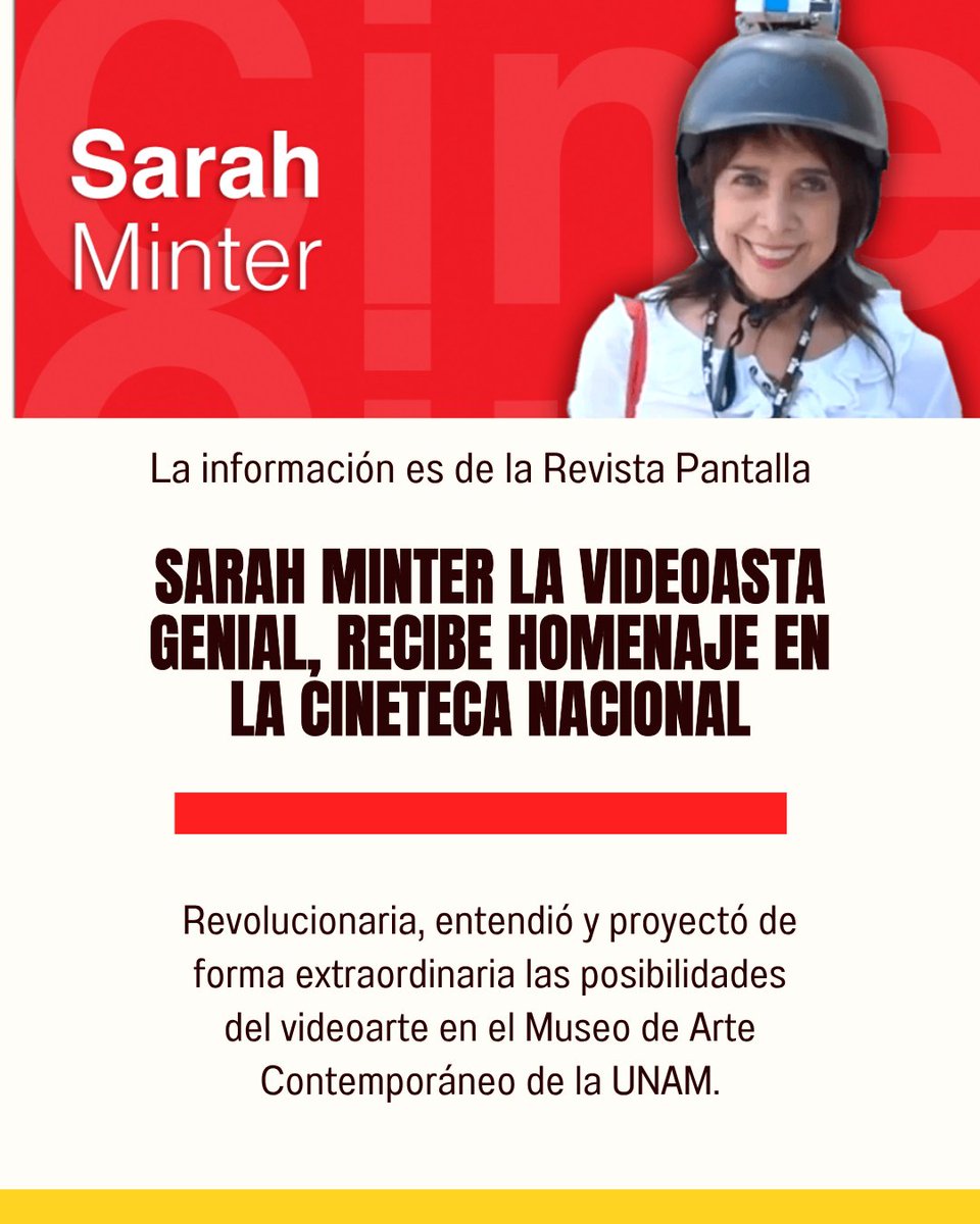 MujeresCineyTV's tweet photo. La Cineteca Nacional rinde homenaje a Sarah Minter. Sus compañeras productoras Saudhi Batalla y Cecilia Rivadeneira dan valor a su trabajo. Preparan también un documental biográfico.
 
@Saudhi1  
@crivadeneyra3  
@Ambulante  
@CinetecaMexico
@RevistaPantalla https://t.co/Uzx2lv8eMC