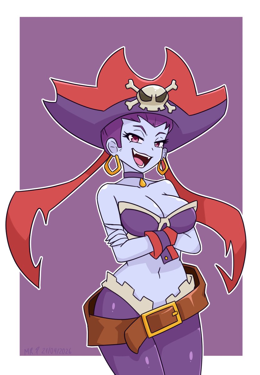 Here is the Queen of the Seven Seas! ⚓💜

Risky Boots fan art by me! This sassy pirate queen is ready to conquer everything 🏴‍☠️

What do you think? 

#Shantae #RiskyBoots #ShantaeFanArt #FanArt #DigitalArt