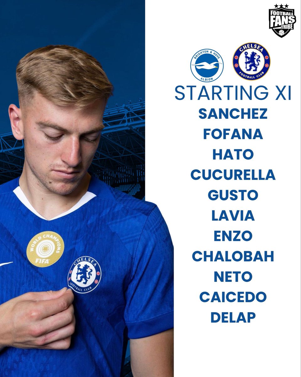 FansTribeHQ's tweet image. Starting XI for the Brighton VS Chelsea Game today by 8pm.

Any thoughts?

#Chelsea #premierleague #brighton #delap #joaopedro