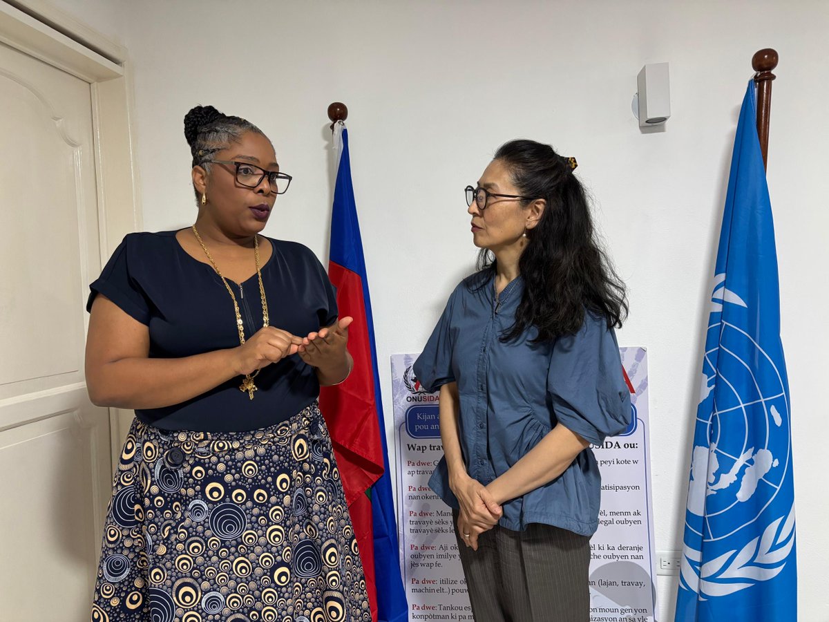 housing_WHaiti's tweet photo. Housing Works a eu une rencontre avec Yuki Takemoto, directrice pays ONUSIDA en Haïti.Les échanges ont porté sur nos initiatives de plaidoyer en lien avec les prochaines échéances électorales, visant à promouvoir une participation inclusive des groupes marginalisés. https://t.co/9l5tol2Sqp