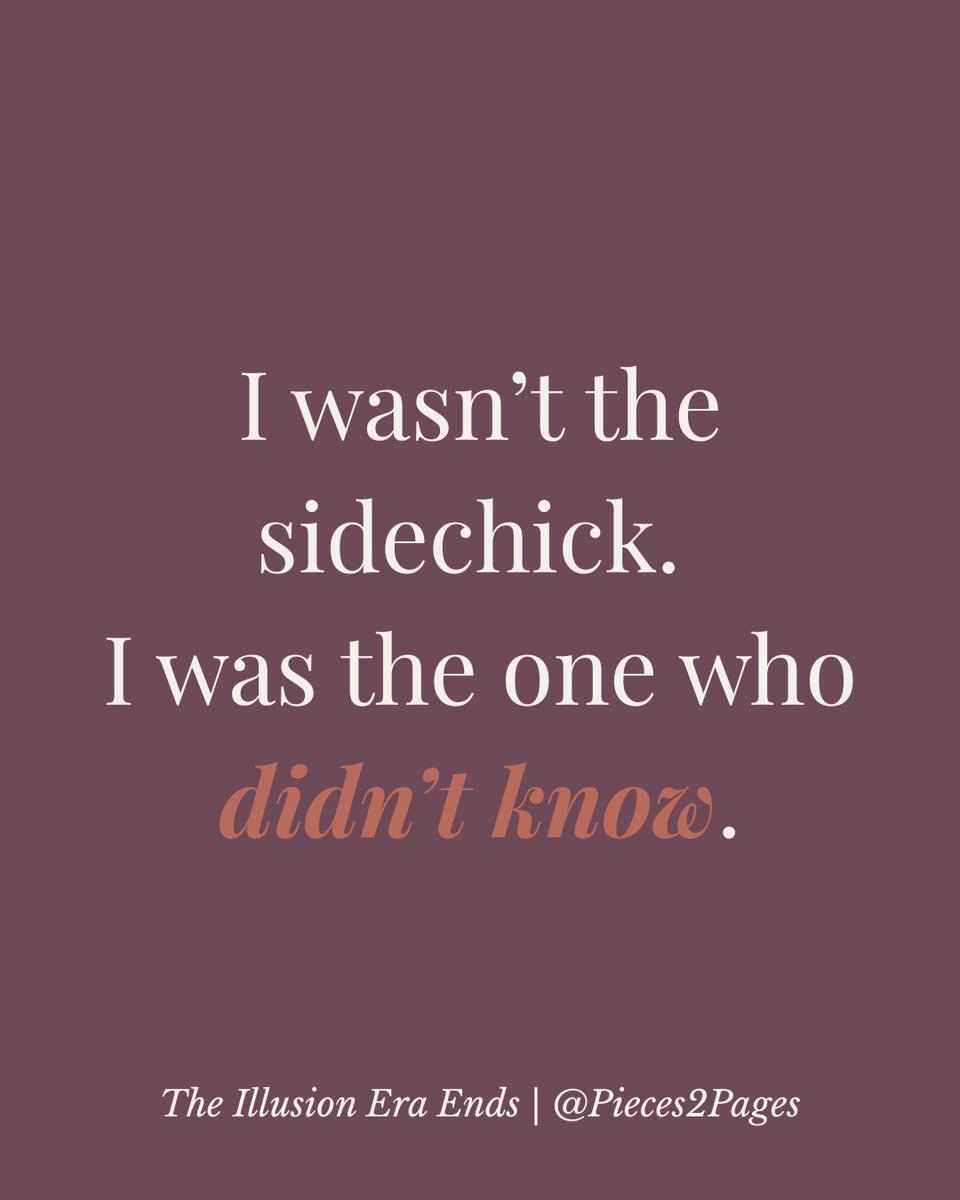 pieces2pages's tweet image. I thought I was chosen.
I was being kept in a position I couldn’t see yet.

The Promise Trap is live → amazon.com/author/pieces2…

#thepromisetrap #datingtruths #modernlove #relationshippatterns #selfawareness