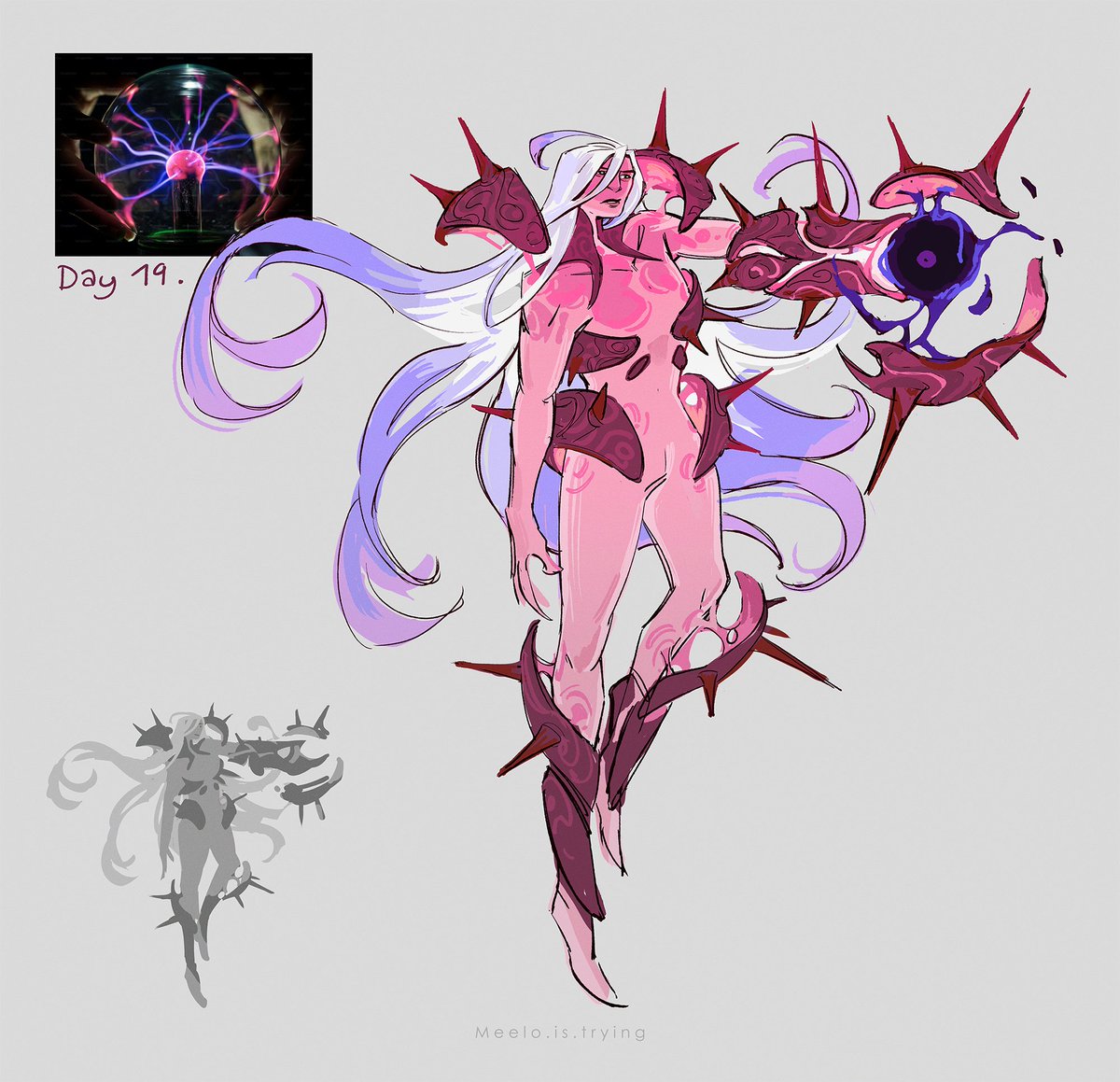 MeeloIsTrying's tweet image. Day 19 &amp;amp; 20 of the conceptcore april challenge! 🌀🥦#characterdesign