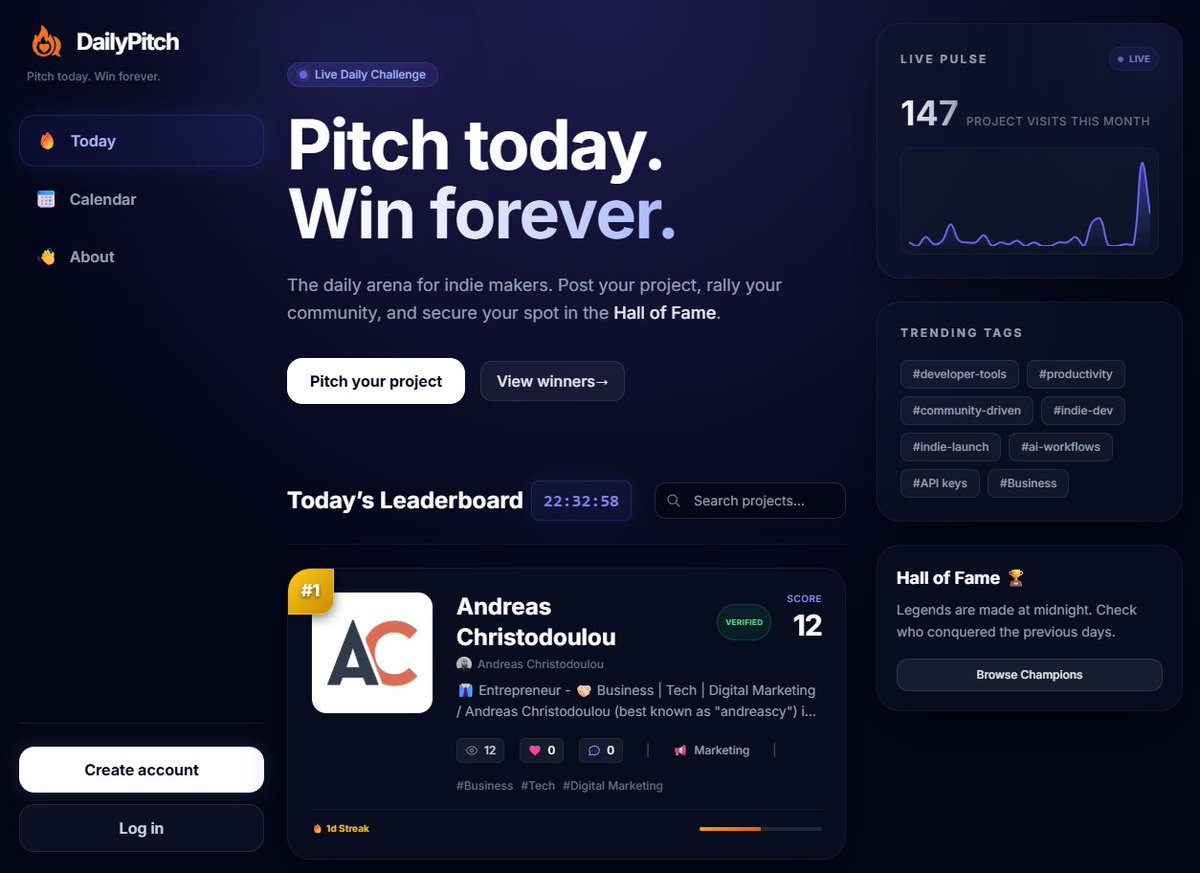 _andreascy's tweet photo. I've built my path from nothing.

My Faith and results have now earned me a place in the @DailyPitchApp Hall of Fame!

This is not luck. This is the direct result of choosing discipline over comfort, execution over excuses, and consistency over convenience. This is simply the evidence of sustained effort where others stopped.

If you still have any doubts, go ask my parents what it means to suffer like them.

Thank you God! Thank you, David!

Lichtervelde, Belgium (04/21/2026)

🏆 https://t.co/gHmVjuQCyU

#DailyPitch #HallOfFame #andreaschristodoulou #andreascy