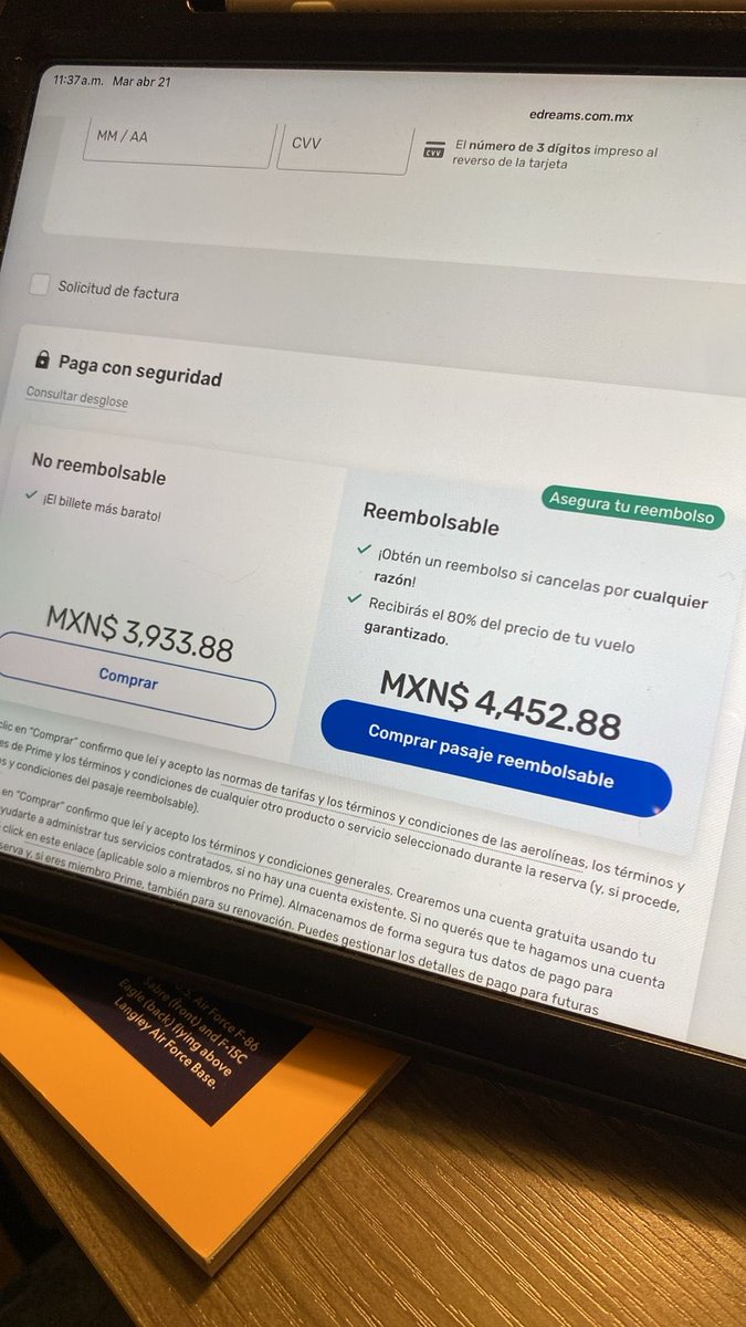 RoGarduno's tweet photo. @eDreams malditos tranzas! Pague por un seguro y me quieren hacer efectivo menos https://t.co/CfeRc12ljq