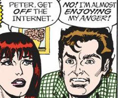 The comic strip had the opposite: