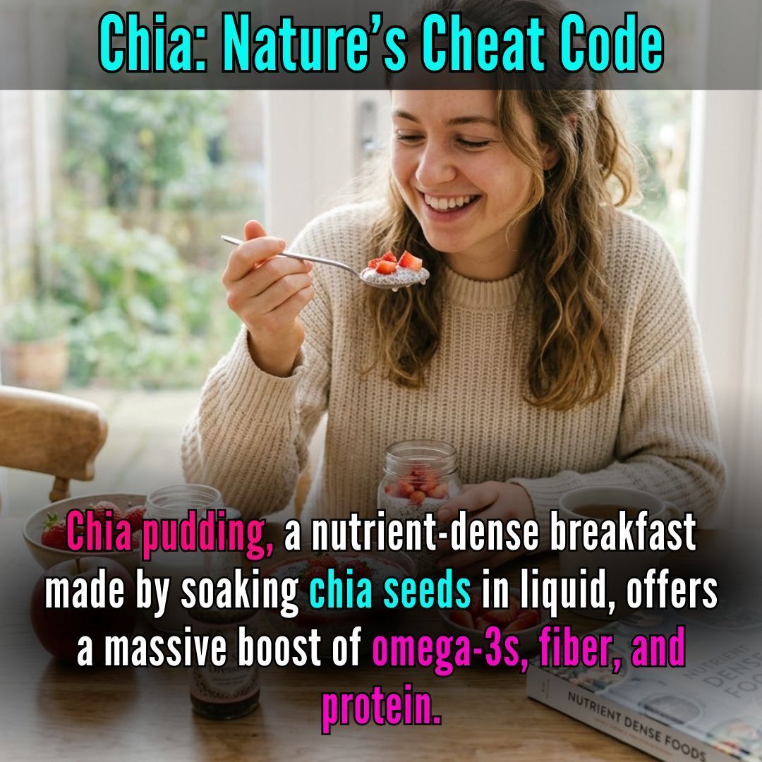 MrRookTalk's tweet image. Chia pudding is a nutrient-dense breakfast made by soaking chia seeds in liquid, offering a massive boost of omega-3s, fiber, and protein to support heart health and digestion. 
#ChiaSeeds #Wellness #PlantPower