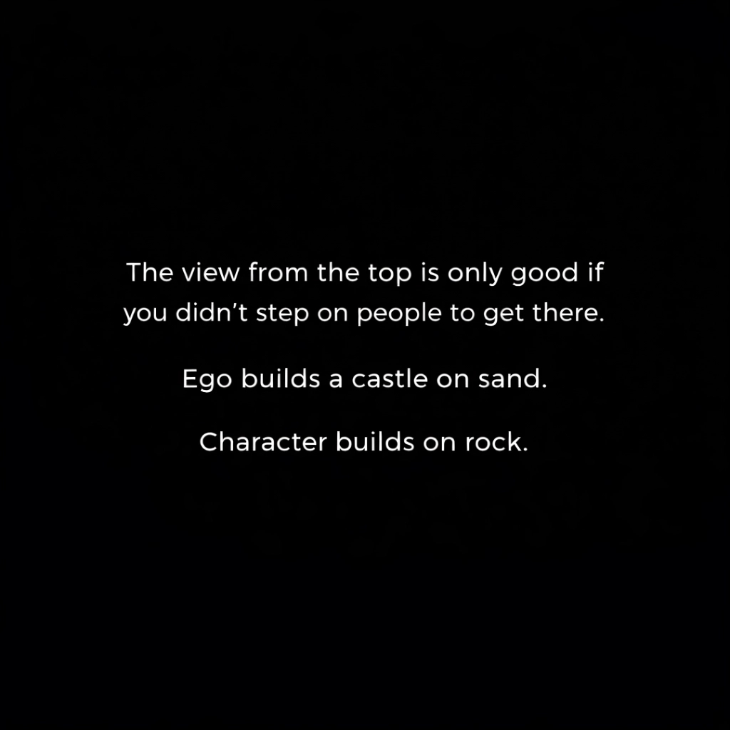 TheHolyacademy's tweet image. The view from the top is only good if you didn't step on others. Ego builds on sand. Character builds on rock.

"A wise man builds his house on the rock." : Matthew 7:24

#Faith #Character #Truth #God 

cdn.marblism.com/QrbQnL_gDze.we…
