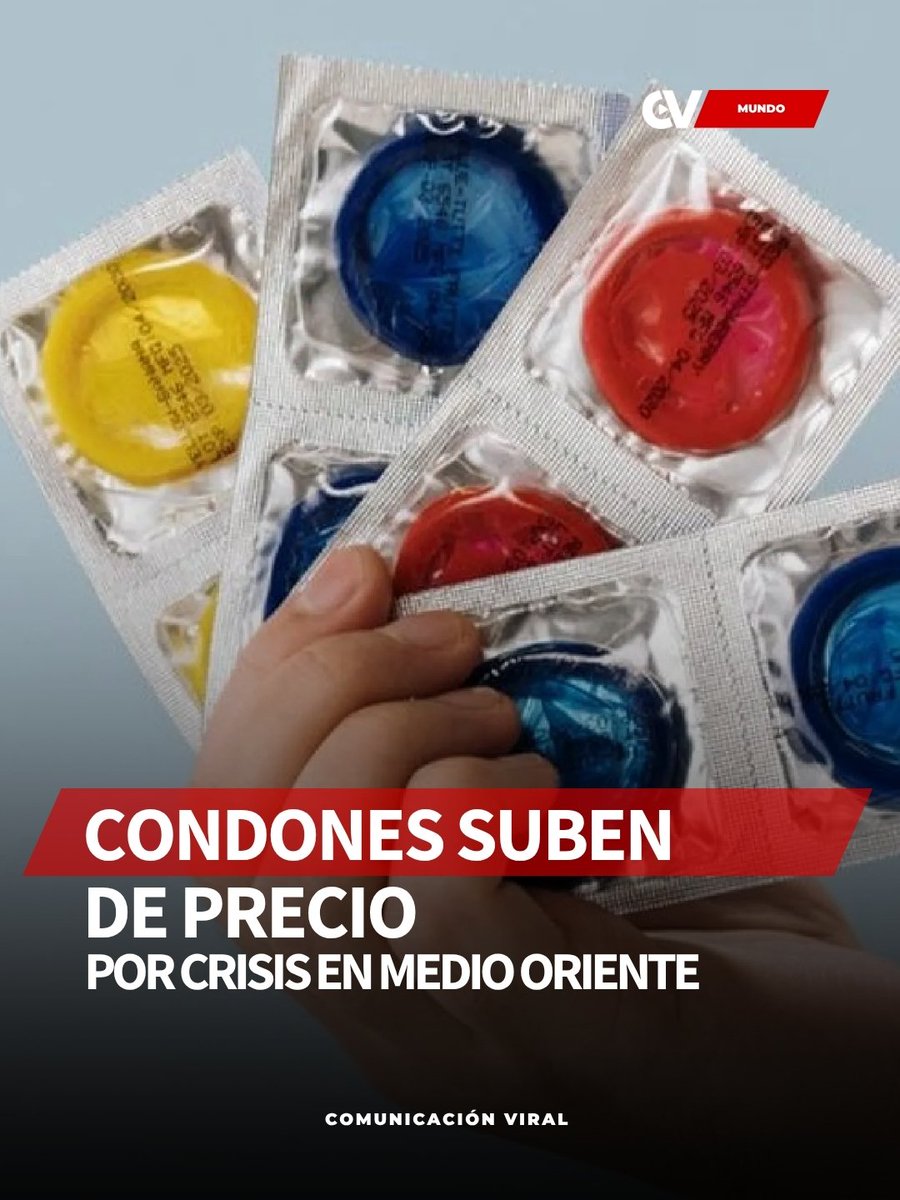 c_viralcancun's tweet image. 💰😱La guerra en #MedioOriente ya impacta productos de uso cotidiano como los condones, con aumentos de hasta 30% a nivel global, el encarecimiento de materias, transporte y retrasos logísticos ha reducido inventarios en distintos países, esto ha generado un aumento en demanda