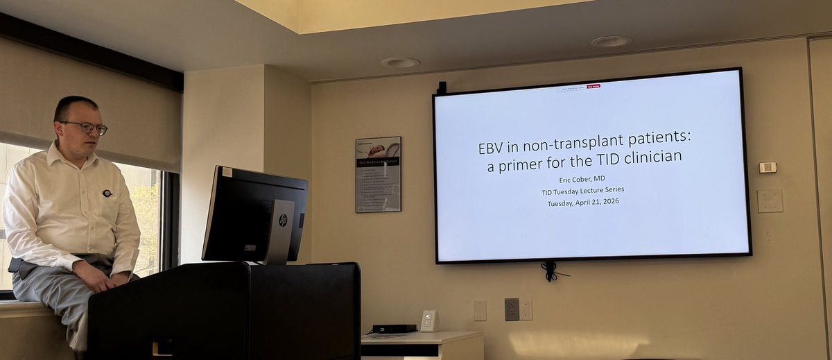 ccf_idfellows's tweet image. More than just mono! EBV spans acute infection to PTLD and malignancy. 
Dr. Cober’s lecture tied together the full clinical arc every ID clinician should keep in mind—from diagnostic nuances, serologic interpretation and when to think beyond infection.
#IDTwitter #TransplantID