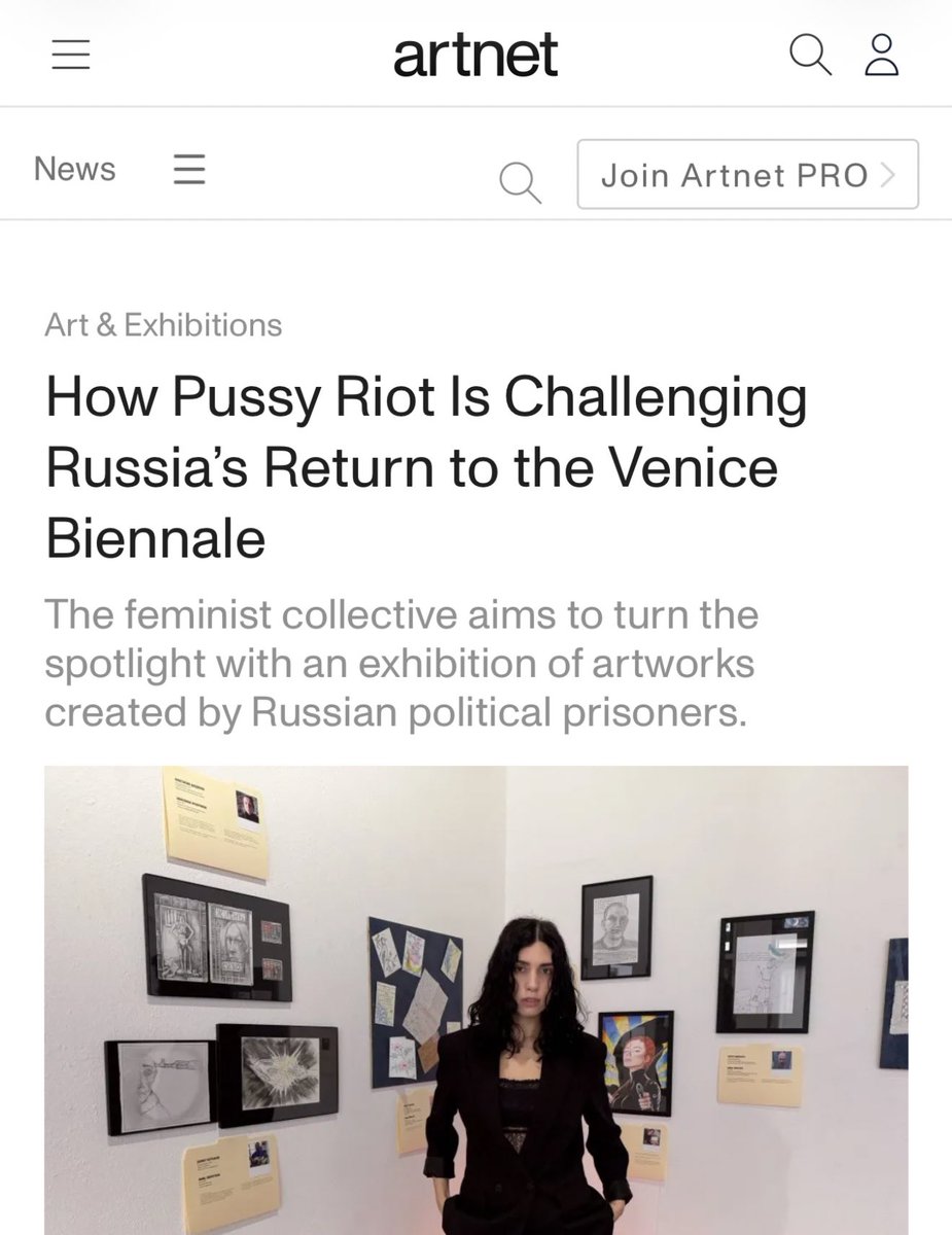 nadyariot's tweet photo. One of the biggest art media outlets - Artnet - made an in-depth article on a rollout of our campaign to replace putin's clowns at  Venice biennale with wrongfully imprisoned artists from Russia https://t.co/SlHbTtpDYJ