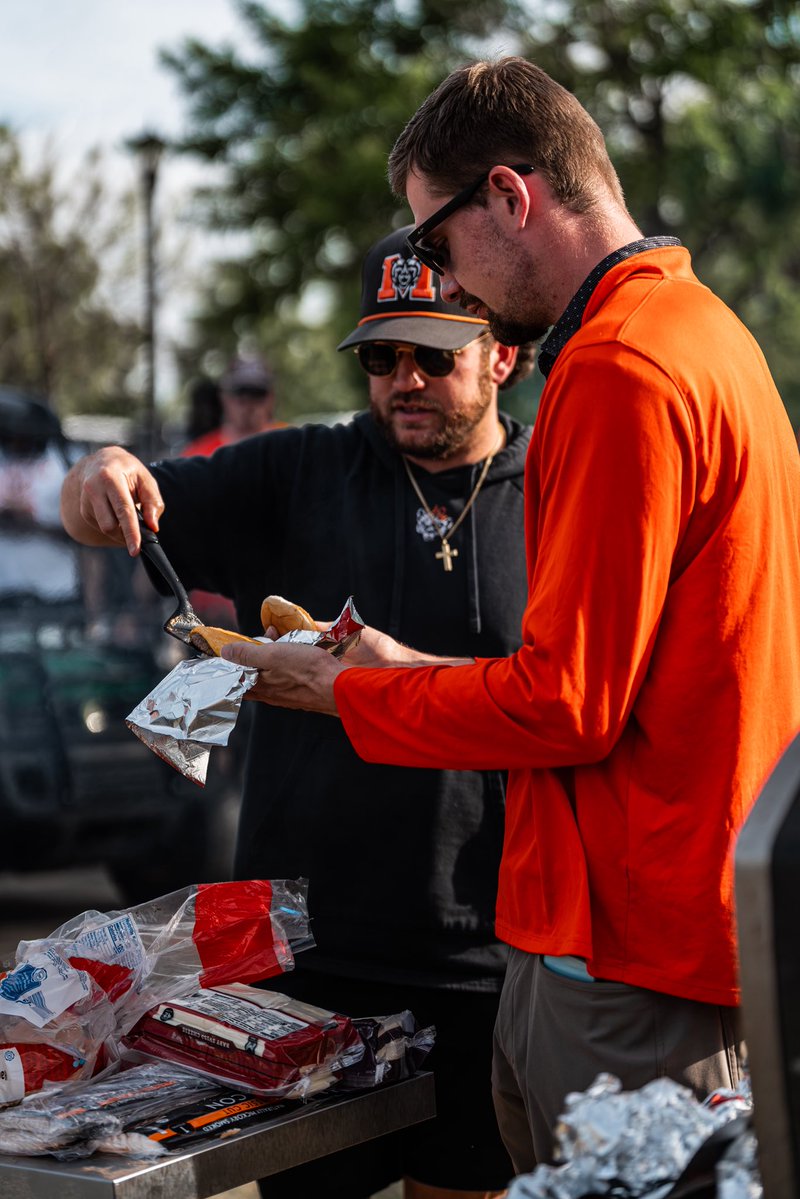 MercerFootball's tweet image. Dogs and @MercerBaseball 🤞

#ATTACK
