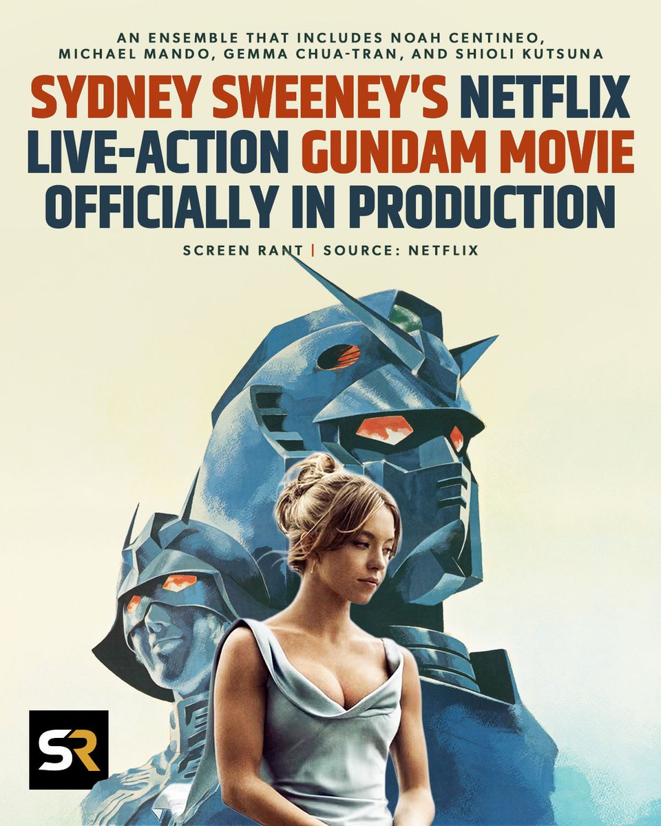 screenrant's tweet image. #Netflix announced production has begun on the live-action #Gundam movie. 🤖

Sydney Sweeney and Noah Centineo are joined by Michael Mando, Gemma Chua-Tran, Shioli Kutsuna, Jason Isaacs, Javon Walton, and others! ⭐️ screenrant.com/gundam-live-ac…