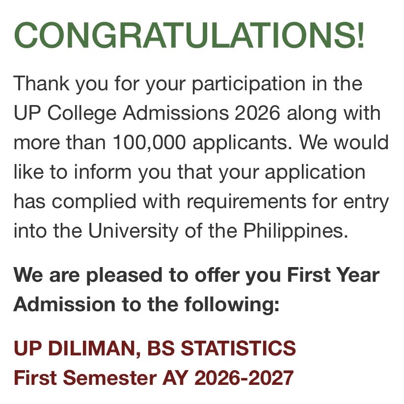 PUTANGINA GOOD MORNING 3/3 PASSED ALL THE UNIS I APPLIED TO HELLO ???