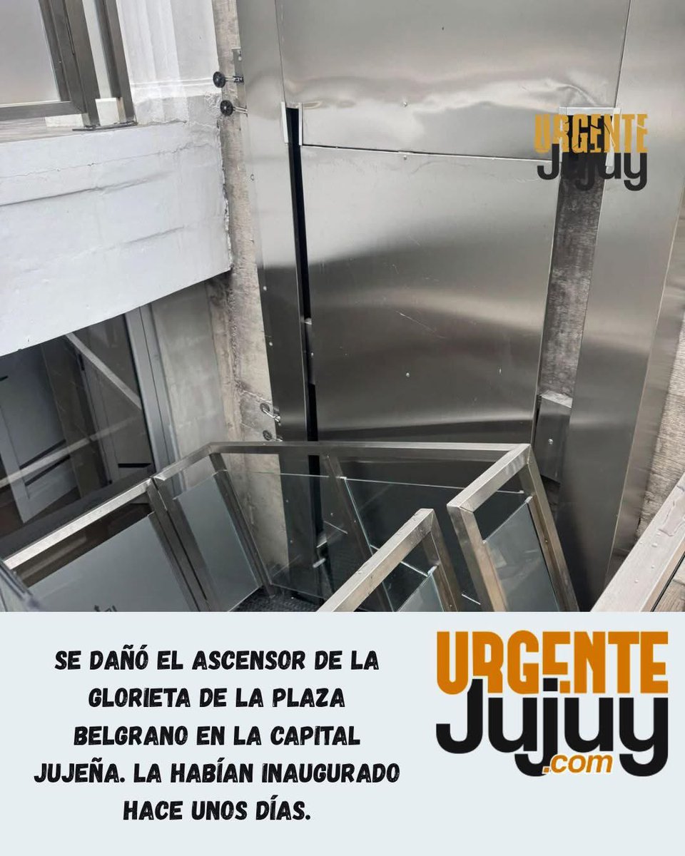 jujuysincontext's tweet photo. No duró ni una semana la glorieta nueva che.

Se hizo pija el ascensor para personas discapacitadas. https://t.co/uofX5xFzpD