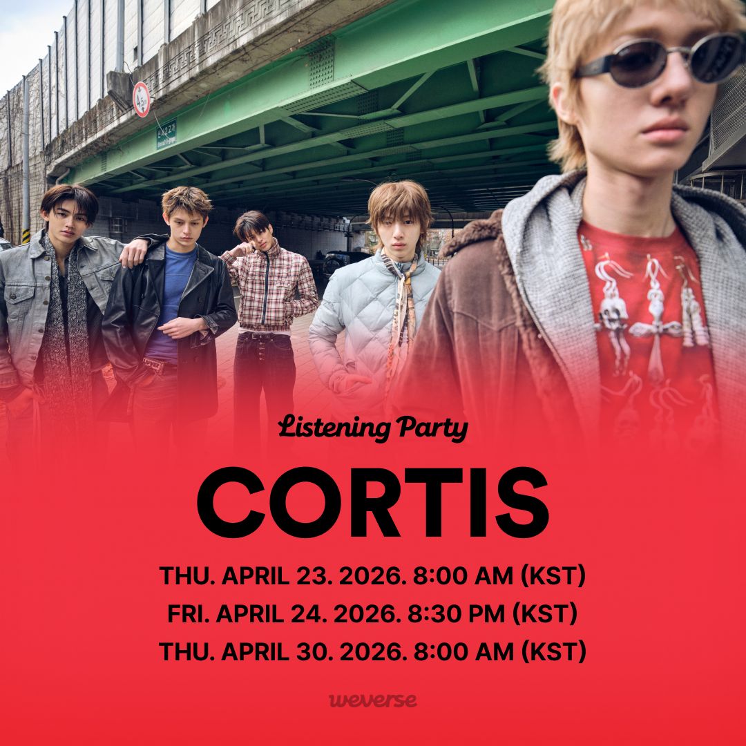 CORTISINDONESIA's tweet image. [260422] INFO

CORTIS akan mengadakan listening party di Weverse 

Kamis, 23 April 2026 Pukul 06.00 WIB (Pagi)

​Jumat, 24 April 2026 Pukul 18.30 WIB (Sore)

​Kamis, 30 April 2026 Pukul 06.00 WIB (Pagi)

#CORTIS #코르티스 #GREENGREEN