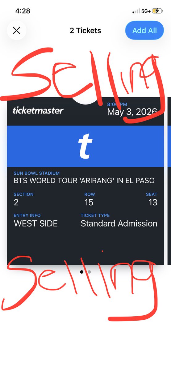 mielssweet's tweet photo. Selling two tickets for el paso pls dm if interested https://t.co/8bSjm3lsUV