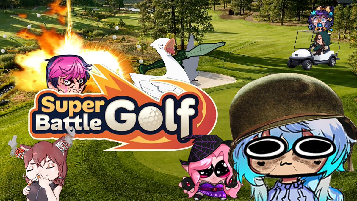Today's a big one!! 📷 We're playing SUPER BATTLE GOLF! I'm collabing together with all our friends! I get to be a chaos gremlin today and blow up my friends. Come watch!~

twitch.tv/synthathena