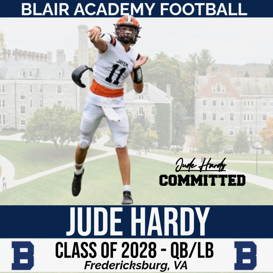 I am grateful to announce that I will be continuing my academic and athletic career at Blair Academy!

Excited to get to work!

6’4 | 205 lbs | QB | LB/S | 4.5 GPA

<a href="/gbowman26/">Greg Bowman</a> <a href="/CoachNickFlora/">Nick Flora</a>
