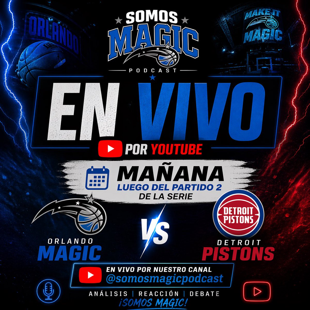 SomosMagic's tweet photo. Mañana no se pueden perder nuestro live luego de una vez concluido el partido. Los esperamos https://t.co/7D2Cnq0V1W