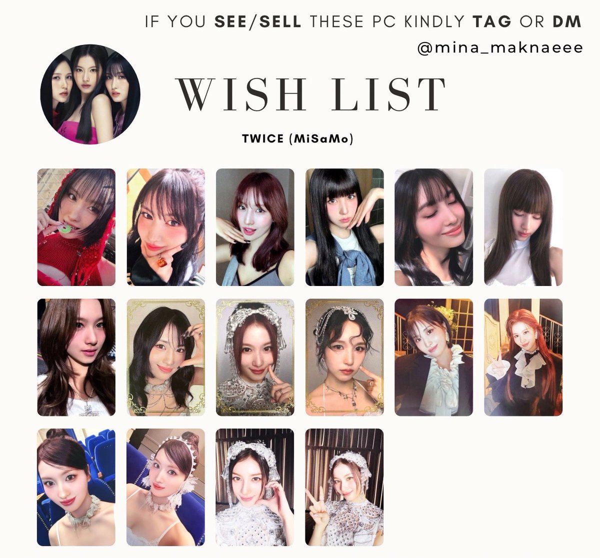 wtb lfs twice misamo tif tsgo strategy pob lucky draw play lim ed a b

- dm for offers
- prio tingi, can payo
- for sets, can payo but prio dop

t. this is for ten the story goes on sw fans shop musicplant