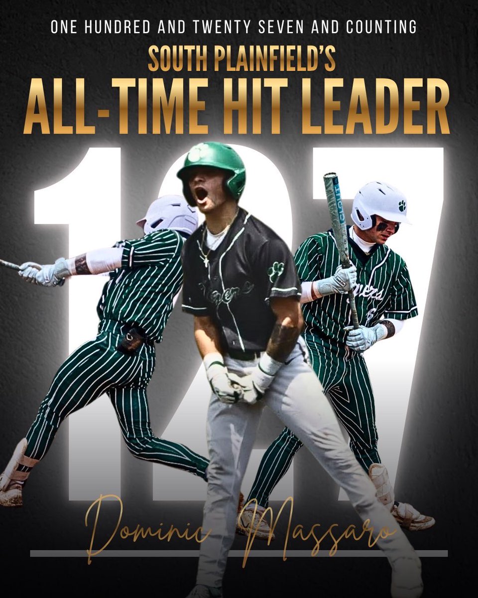 DominicMassaro6's tweet image. Blessed to be named South Plainfield All-Time hit leader! Thank you to my family, coaches and teammates that have always pushed me along this journey! #sp @BaseballSPHS @BCCBaseball1 @NJCollegeBSBNat