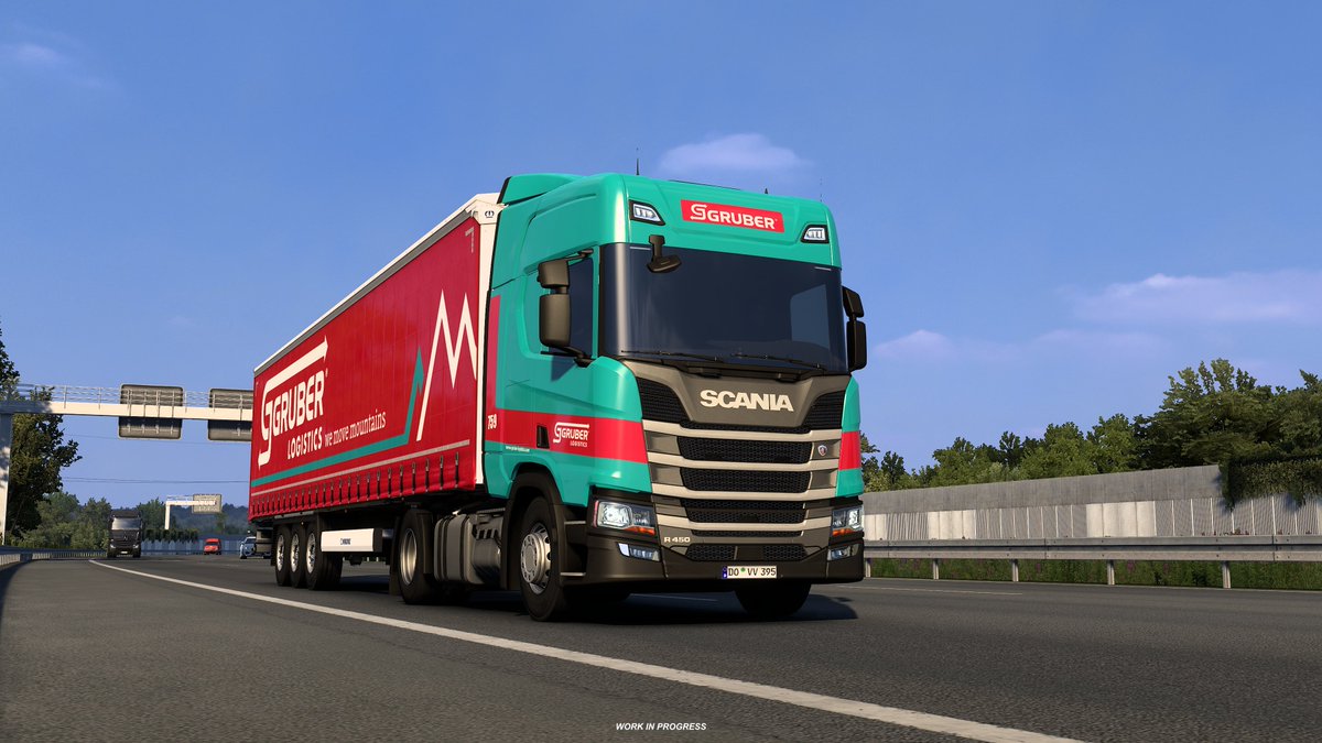 truck_designs's tweet image. Today we’re excited to share new screenshots of the upcoming GRUBER Logistics S.p.A. pack for Euro Truck Simulator 2! 😍

The pack is currently being tested internally, with final polishing underway and a few remaining issues being fixed! 🚚

#workinprogress #EuroTruckSimulator2