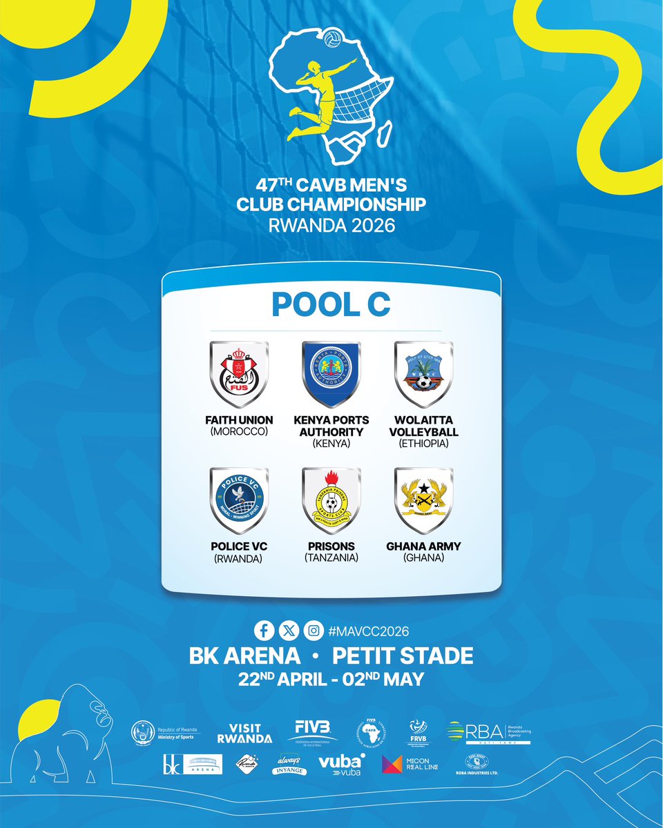 Muzungu4's tweet image. The draw is done! Now the real debate begins. Which group is the Pool of Death at this year’s CAVB Men’s Club Championship? For me, it’s POOL B🔥

This Pool is brutal!! #Kigali is about to witness pure volleyball chaos! #MAVCC2026