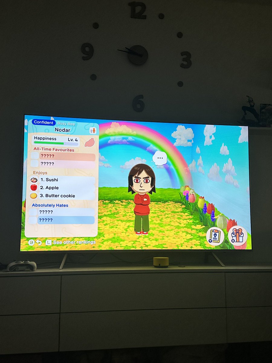 MortisGhost's tweet photo. Tomodachi Life on switch 2 looks amazing. By the way I think the TRUE 🌈✨AESTHETIC👄🌟 way to play is switch lite. https://t.co/US9IlBelGZ